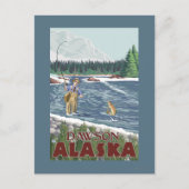 Fly Fisherman - Dawson, Alaska Briefkaart (Voorkant)