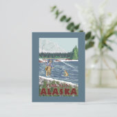 Fly Fisherman - Dawson, Alaska Briefkaart (Staand voorkant)