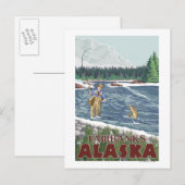 Fly Fisherman - Fairbanks, Alaska Briefkaart (Voorkant / Achterkant)