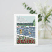 Fly Fisherman - Latouche, Alaska Briefkaart (Staand voorkant)