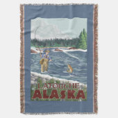 Fly Fisherman - Latouche, Alaska Deken (Voorkant Verticaal)