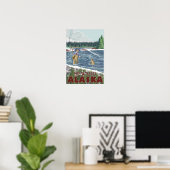 Fly Fisherman - Seward, Alaska Poster (Thuiskantoor)