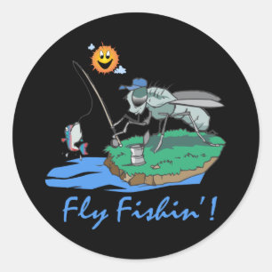 Fly Fishin' Ronde Sticker