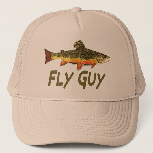 Fly Fishing Brook Trout Fisherman Trucker Pet (Voorkant)