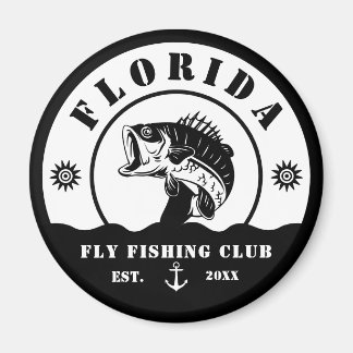 Fly Fishing Club reis Visser kamperen Leren Pa Magneet