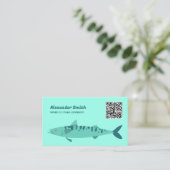 Fly Fishing Custom QR Visitekaartje (Staand voorkant)