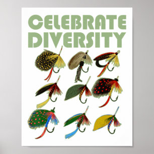 Fly Fishing Flies Funn Poster