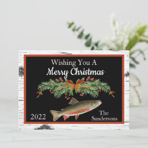Fly Fishing Forel Wens U een Prettig Kerstfeest    Feestdagenkaart