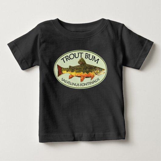 Fly Fishing Funny TROUT BUM (Voorkant)