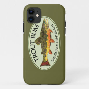 Fly Fishing Funny TROUT BUM iPhone 11 Hoesje