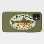 Fly Fishing Funny TROUT BUM Case-Mate iPhone Case (Achterkant (horizontaal))