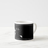 Fly Fishing Heartbeat Man Espresso Cup Kop (Voorkant rechts)
