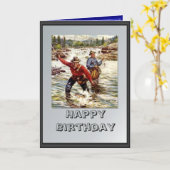 Fly fishing in the river kaart (Gele Bloem)