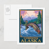 Fly Fishing Scene - Cordova, Alaska Briefkaart (Voorkant / Achterkant)