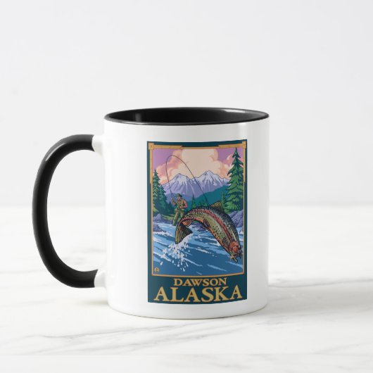 Fly Fishing Scene - Dawson, Alaska Mok (Links)