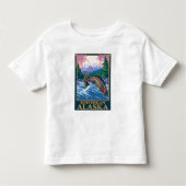 Fly Fishing Scene - Ketchikan, Alaska Kinder Shirts (Voorkant)