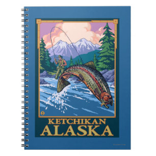 Fly Fishing Scene - Ketchikan, Alaska Notitieboek