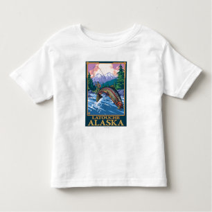 Fly Fishing Scene - Latouche, Alaska Kinder Shirts