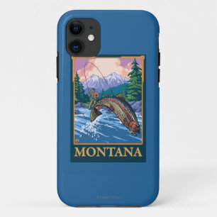 Fly Fishing Scene - Montana iPhone 11 Hoesje