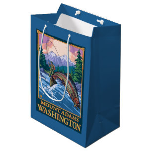 Fly Fishing Scene - Mount Adams, Washington Medium Cadeauzakje