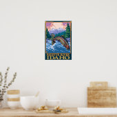 Fly Fishing Scene - Payette River, Idaho Poster (Keuken)