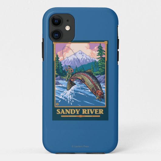 Fly Fishing Scene - Sandy River, Oregon Case-Mate iPhone Case (Achterkant)