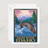 Fly Fishing Scene - Snake River, Idaho Briefkaart (Voorkant / Achterkant)