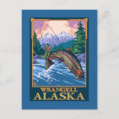 Fly Fishing Scene - Wrangell, Alaska Briefkaart (Voorkant)
