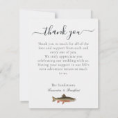 Fly Fishing Thema Trouwdag  3 foto collage Bedankkaart (Achterkant)