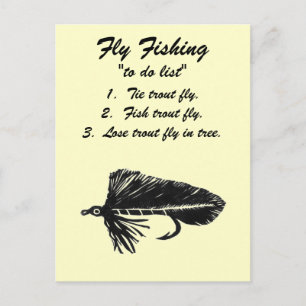 Fly Fishing "to do list" Carte postale "Black Matu