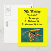 Fly Fishing "to do list" Carte postale "firecracke (Devant / Derrière)