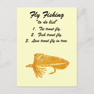 Fly Fishing "to do list" Carte postale "Gold Matuk
