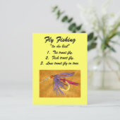 Fly Fishing "to do list" Carte postale "train de m (Debout devant)