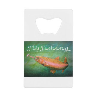 Fly Fishing Trout Salmon/Rainbow Trout Gift Kredietkaart Flessenopener