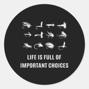 Fly Fishing Visser Hengelaar Cadeau Ronde Sticker