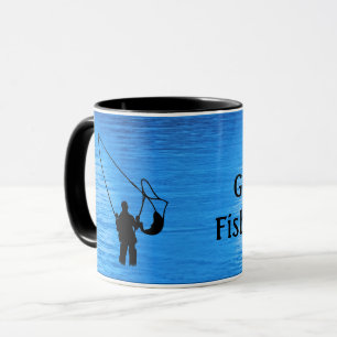 Fly Fishing - visser in stroom Personaliseer Mok
