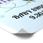 Fly Fly Baby shower Affiche de bienvenue - Personn (Coin)