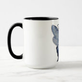 Fly Free – Blue Butterfly Art Design Mok (Links)