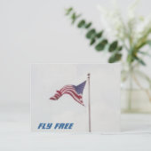 Fly Free USA Drapeau - carte postale (Debout devant)