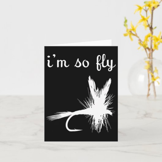 Fly Funny Fishing  Kaart (Gele Bloem)