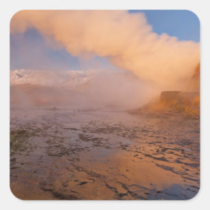 Fly Geyser in de Black Rock Desert Vierkante Sticker