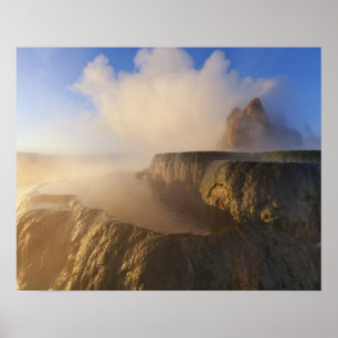 Fly Geyser met met sneeuwruimte voor graniet Poster
