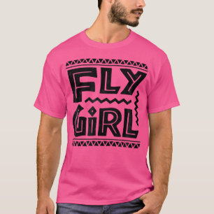 Fly Girl 80s 90s Old School Distressed B-Girl Hip T-shirt