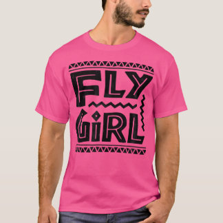 Fly Girl 80s 90s Old School Distressed B-Girl Hip T-shirt