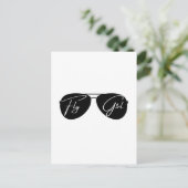 Fly Girl, Aviator Zonnebril, Script, Leuke verjaar Briefkaart (Staand voorkant)