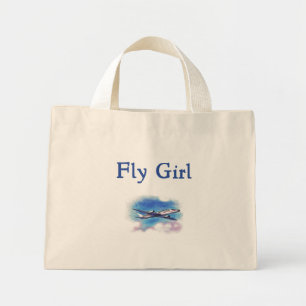 Fly Girl Flight Attendant Bag Mini Tote Bag