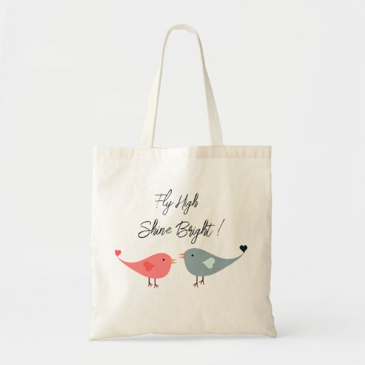 Fly high Modern Uplifting Positive Quote tote bag (Devant)
