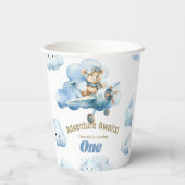 Fly into Fun: Teddy's eerste verjaardagsavontuur Papieren Bekers (Achterkant)