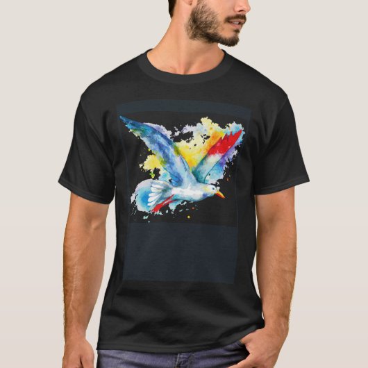 Fly Like a Painted Seagull T-shirt (Voorkant)