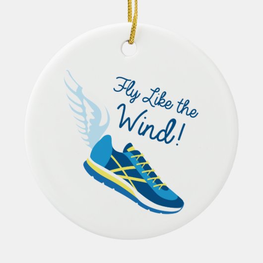 Fly like Wind Keramisch Ornament (Voorkant)